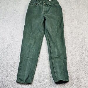 Vintage Levis 512 Jeans Womens 5 Green High Rise Slim Tapered Made USA Denim